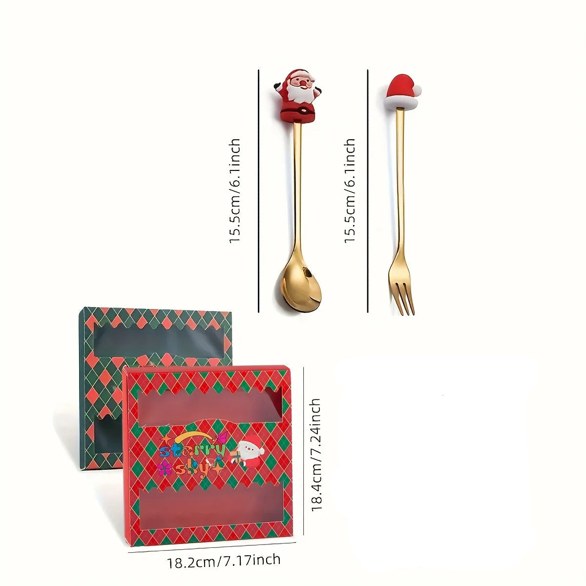 Weihnachtsbesteck-Set – Festliche Löffel & Gabeln mit Weihnachtsfiguren